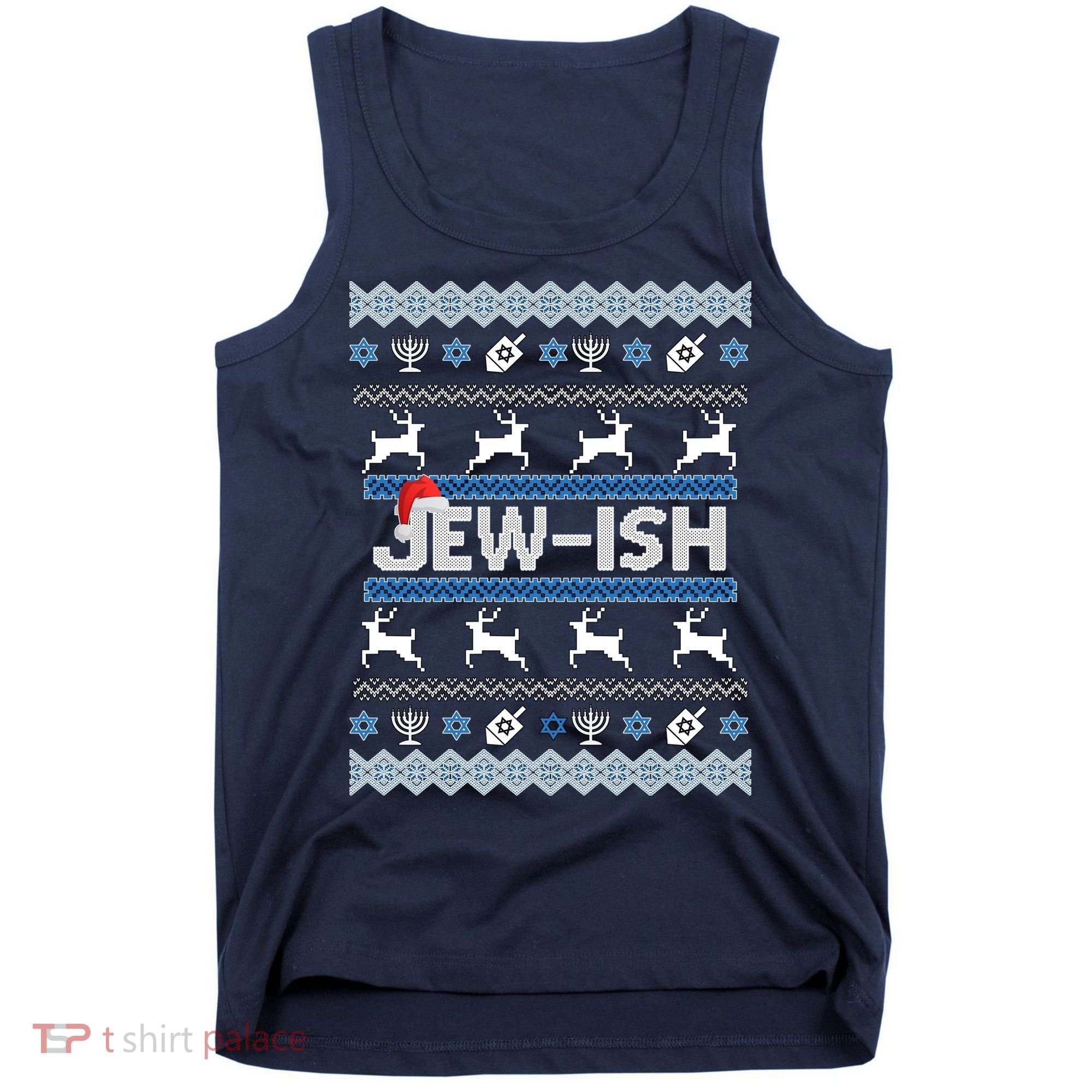 Ugly Hanukkah Sweater Jew-ish Santa Tank Top