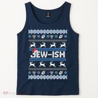 Ugly Hanukkah Sweater Jew-ish Santa Tank Top thumb 2