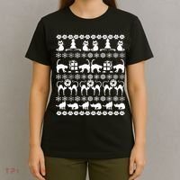 Ugly Kitty Cat Christmas Sweater T-Shirt thumb 4