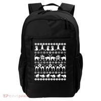 Ugly Kitty Cat Christmas Sweater Backpack thumb 0