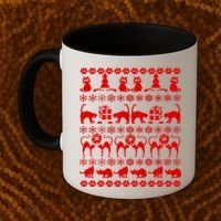 Ugly Kitty Cat Christmas Sweater Coffee Mug thumb 2