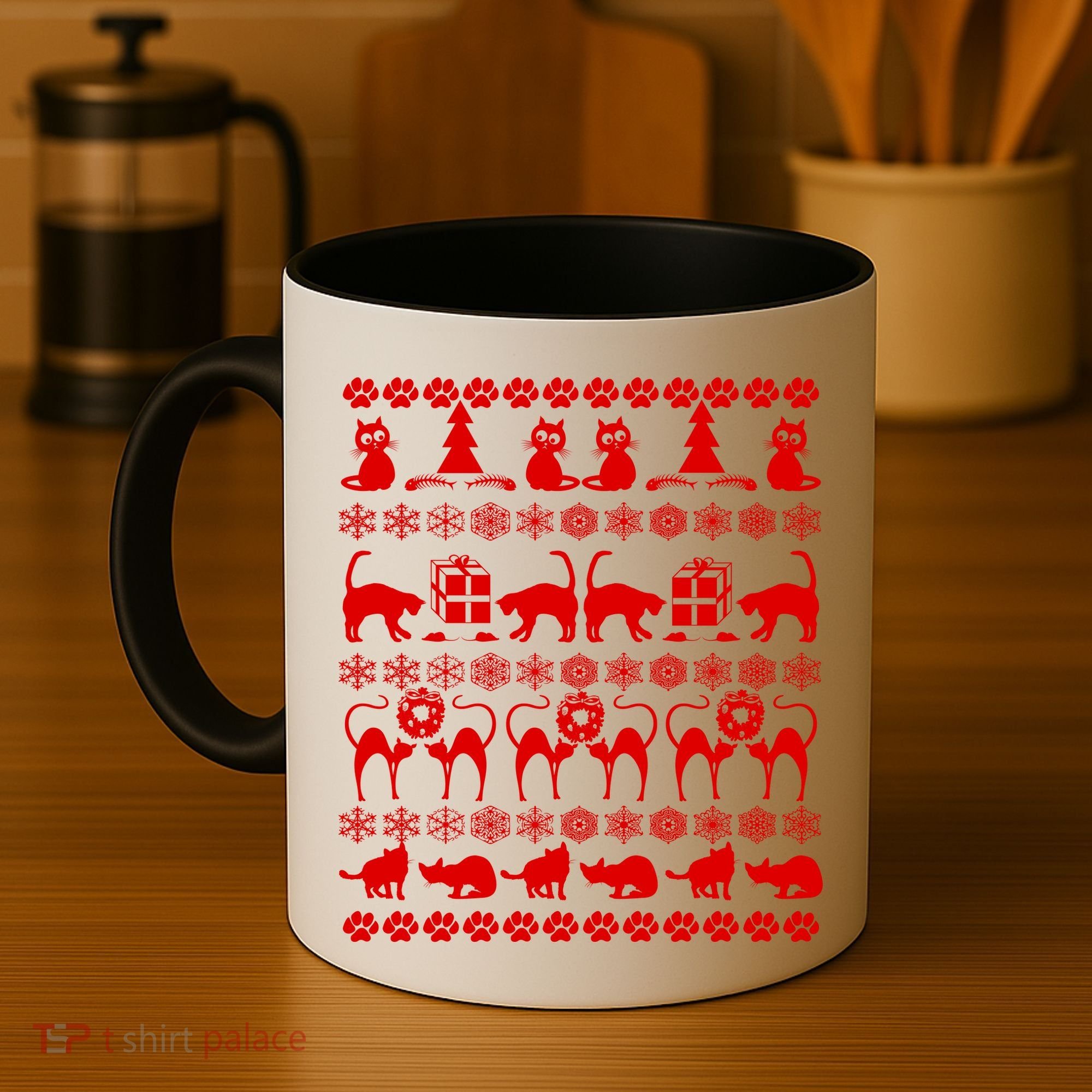 Ugly Kitty Cat Christmas Sweater Coffee Mug