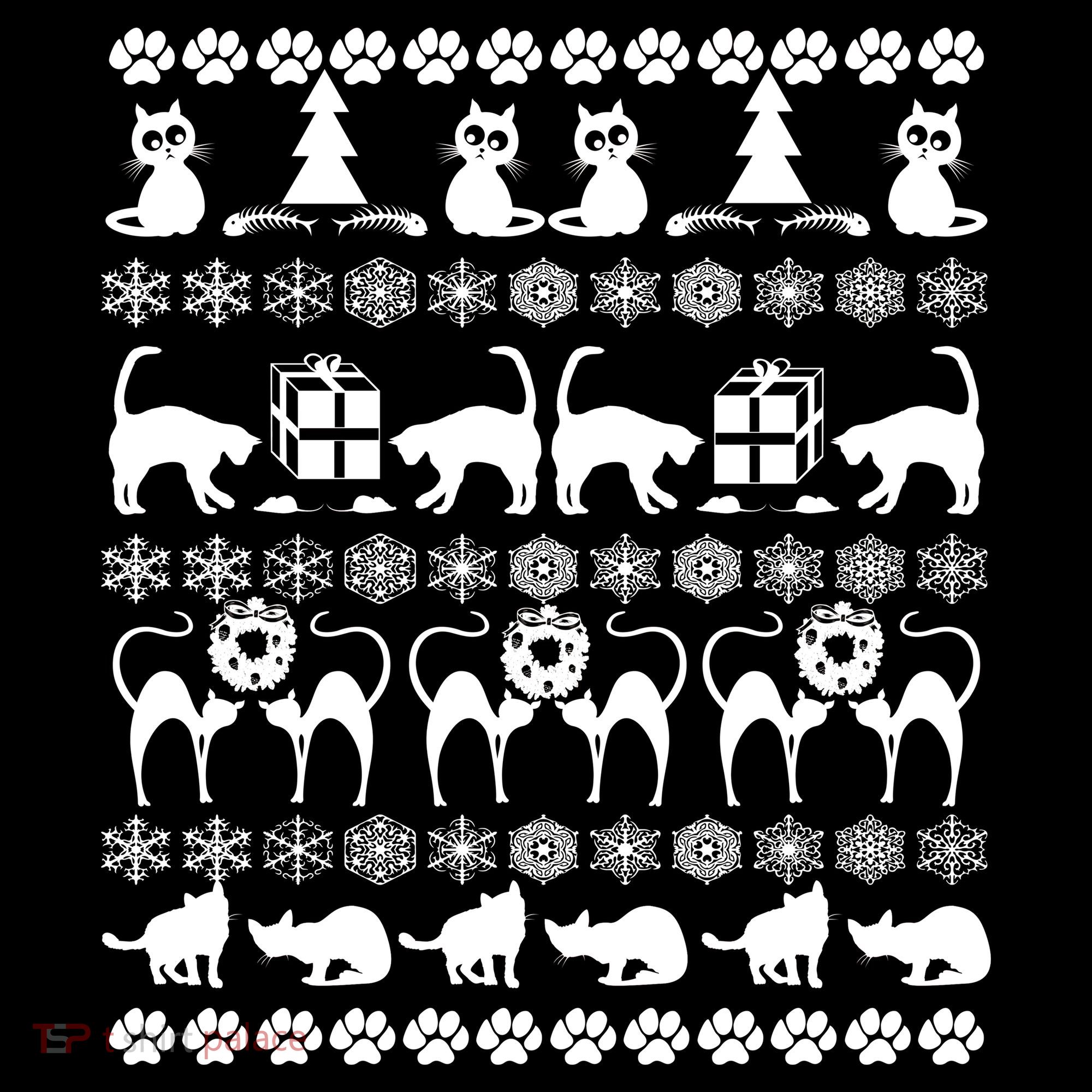 Ugly Kitty Cat Christmas Sweater Women's Hoodie