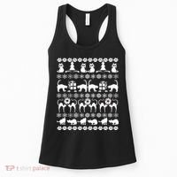 Ugly Kitty Cat Christmas Sweater Women's Tank Top thumb 0