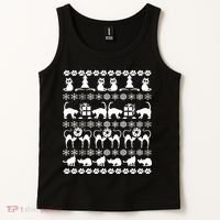 Ugly Kitty Cat Christmas Sweater Tank Top thumb 2