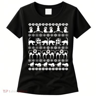 Ugly Kitty Cat Christmas Sweater Women's T-Shirt