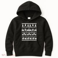 Ugly Kitty Cat Christmas Sweater Kids Hoodie thumb 0