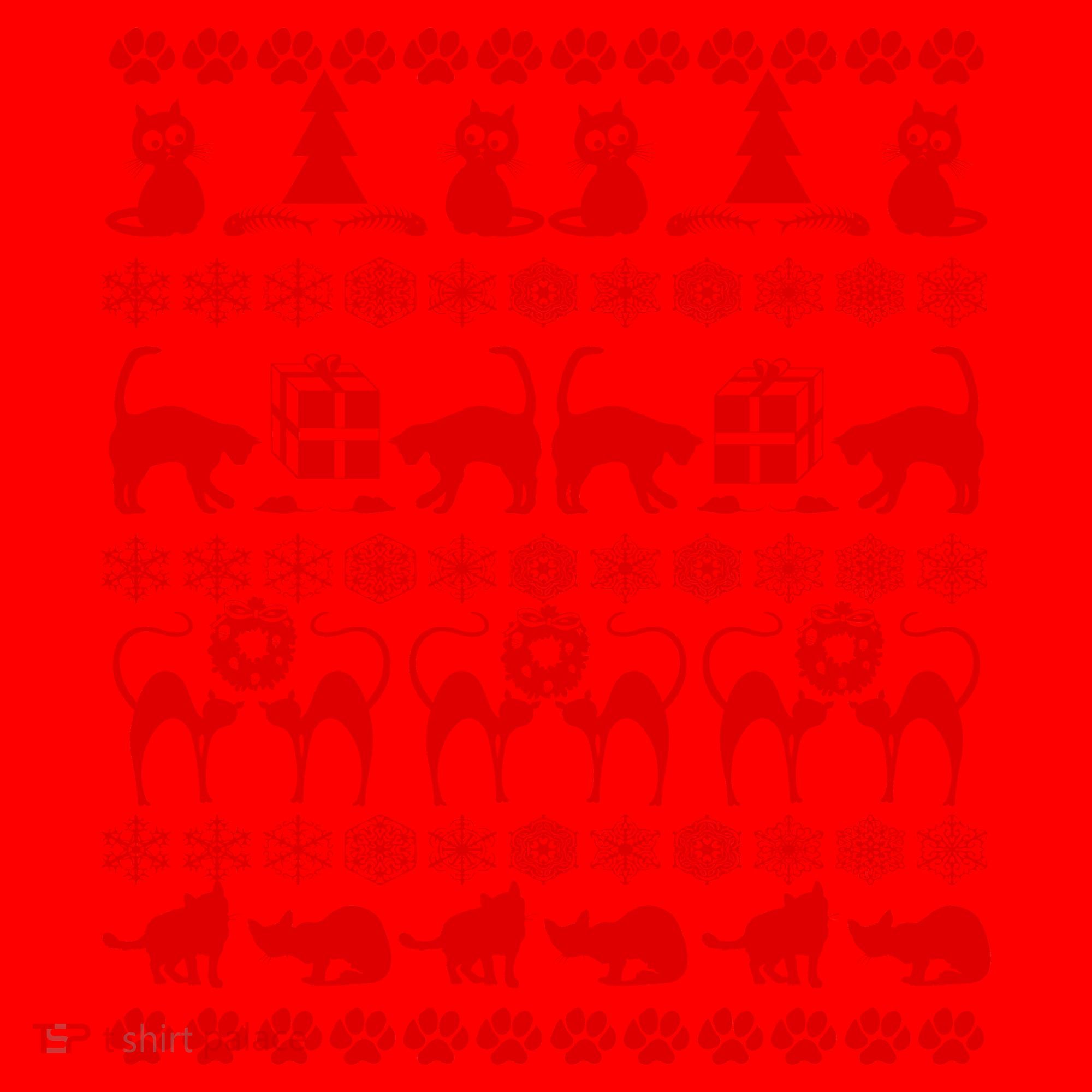 Ugly Kitty Cat Christmas Sweater Santa Hat