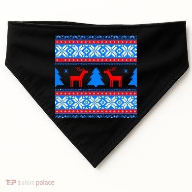 Ugly Reindeer Christmas Sweater USA-Made Doggie Bandana