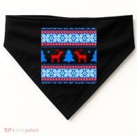 Ugly Reindeer Christmas Sweater USA-Made Doggie Bandana thumb 0