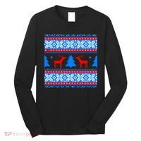 Ugly Reindeer Christmas Sweater Long Sleeve Shirt thumb 0
