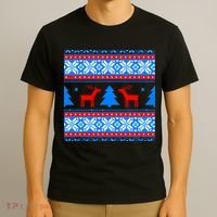 Ugly Reindeer Christmas Sweater T-Shirt thumb 3