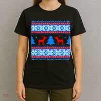 Ugly Reindeer Christmas Sweater T-Shirt thumb 4