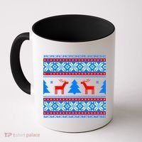 Ugly Reindeer Christmas Sweater Coffee Mug thumb 0