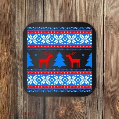 Ugly Reindeer Christmas Sweater Coaster