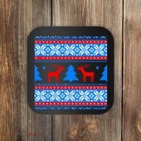 Ugly Reindeer Christmas Sweater Coaster thumb 0