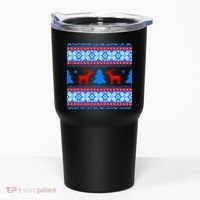 Ugly Reindeer Christmas Sweater Tumbler thumb 0