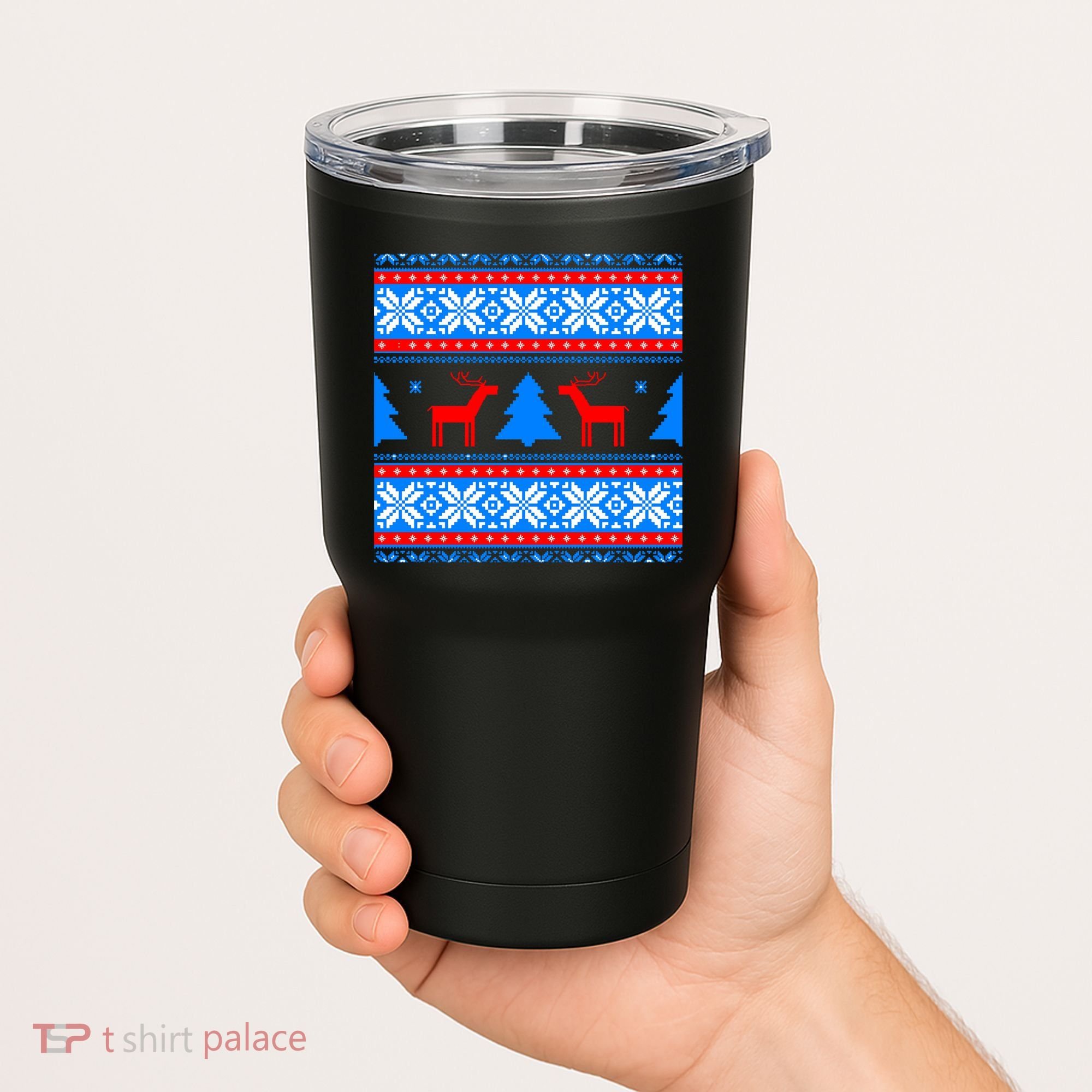 Ugly Reindeer Christmas Sweater Tumbler
