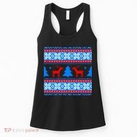 Ugly Reindeer Christmas Sweater Women's Tank Top thumb 0