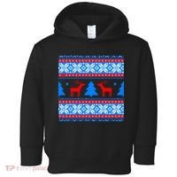 Ugly Reindeer Christmas Sweater Toddler Hoodie thumb 0