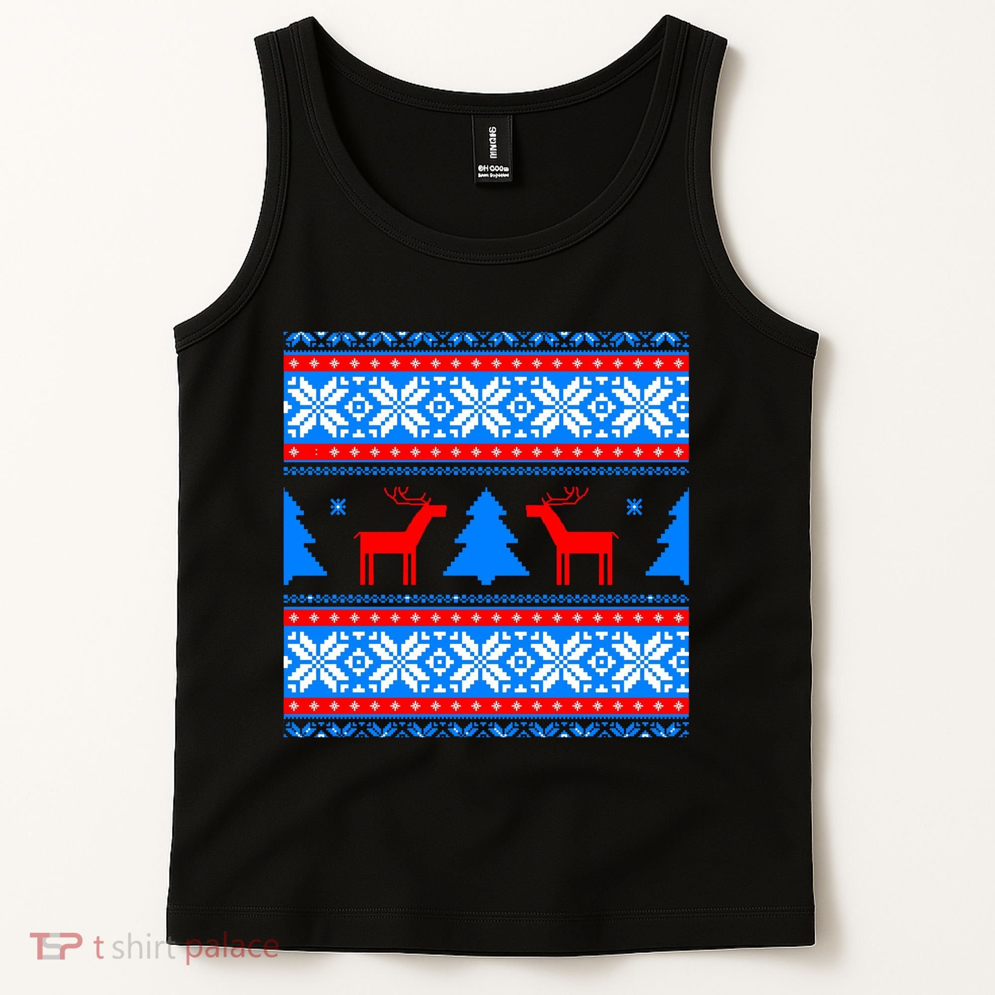 Ugly Reindeer Christmas Sweater Tank Top