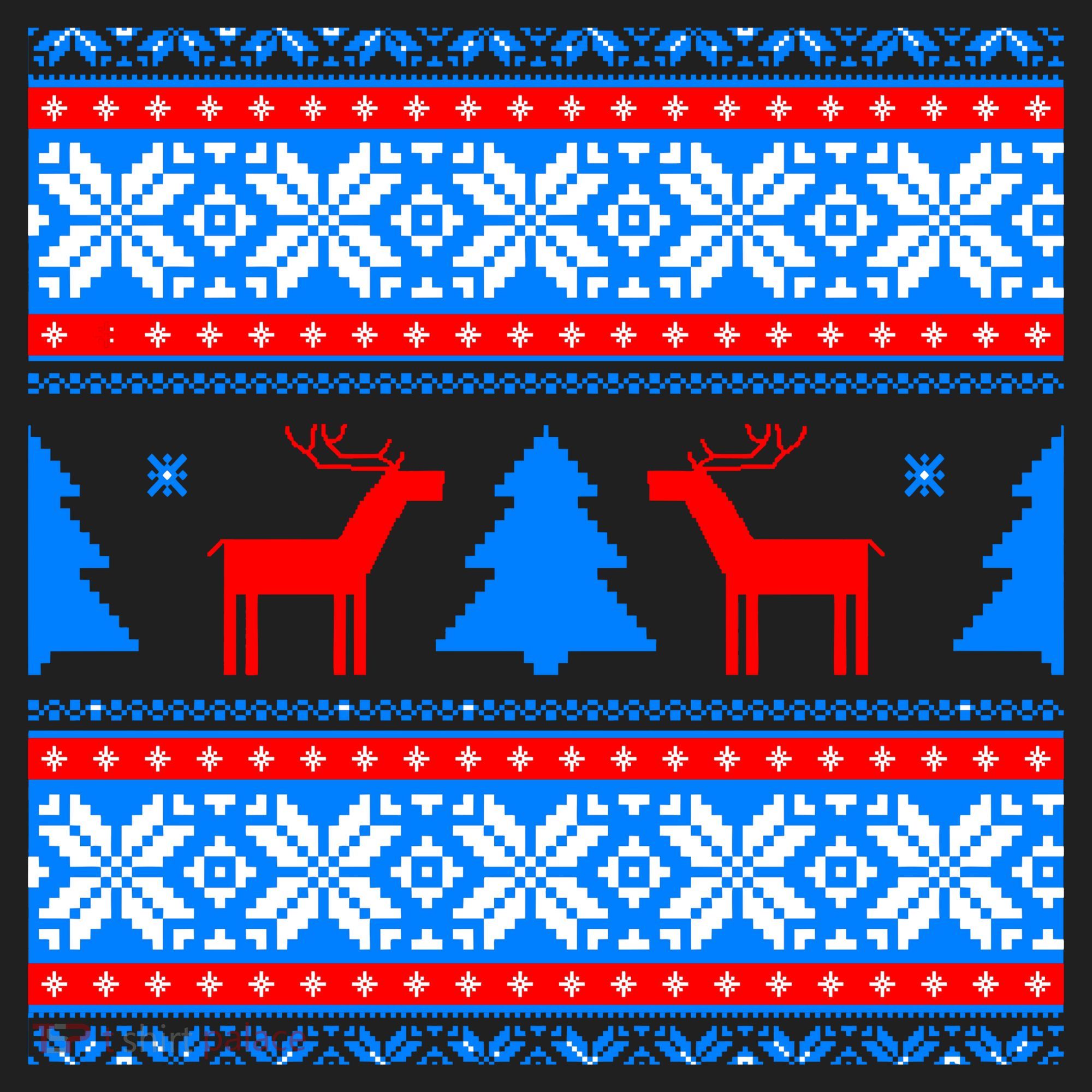 Ugly Reindeer Christmas Sweater Golf Towel