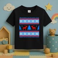 Ugly Reindeer Christmas Sweater Toddler T-Shirt thumb 3
