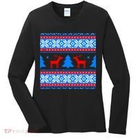 Ugly Reindeer Christmas Sweater Women's Long Sleeve Shirt thumb 0