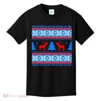 Ugly Reindeer Christmas Sweater Kids T-Shirt thumb 0