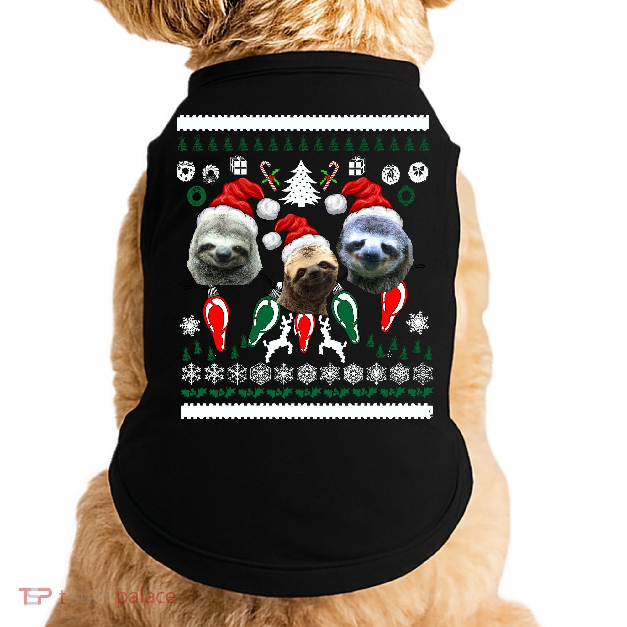 Ugly Sloth Christmas Sweater Doggie Tank