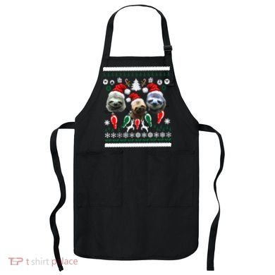 Ugly Sloth Christmas Sweater Apron