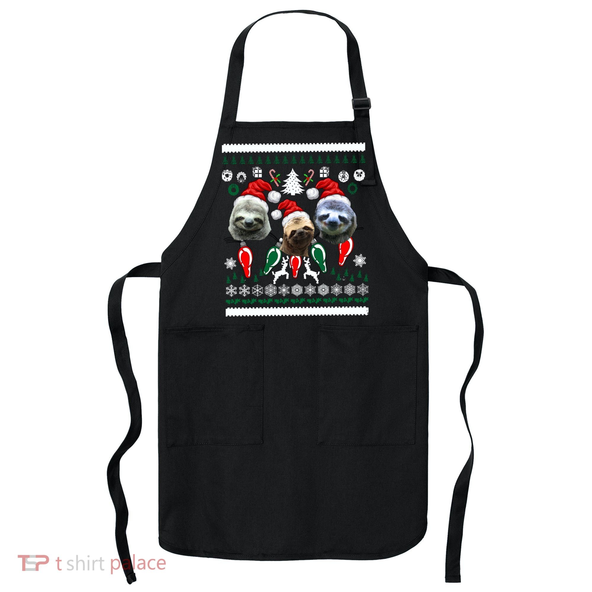 Ugly Sloth Christmas Sweater Apron