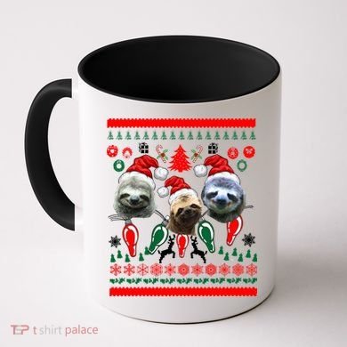 Ugly Sloth Christmas Sweater Coffee Mug
