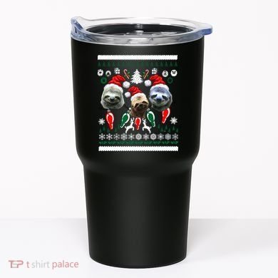 Ugly Sloth Christmas Sweater Tumbler
