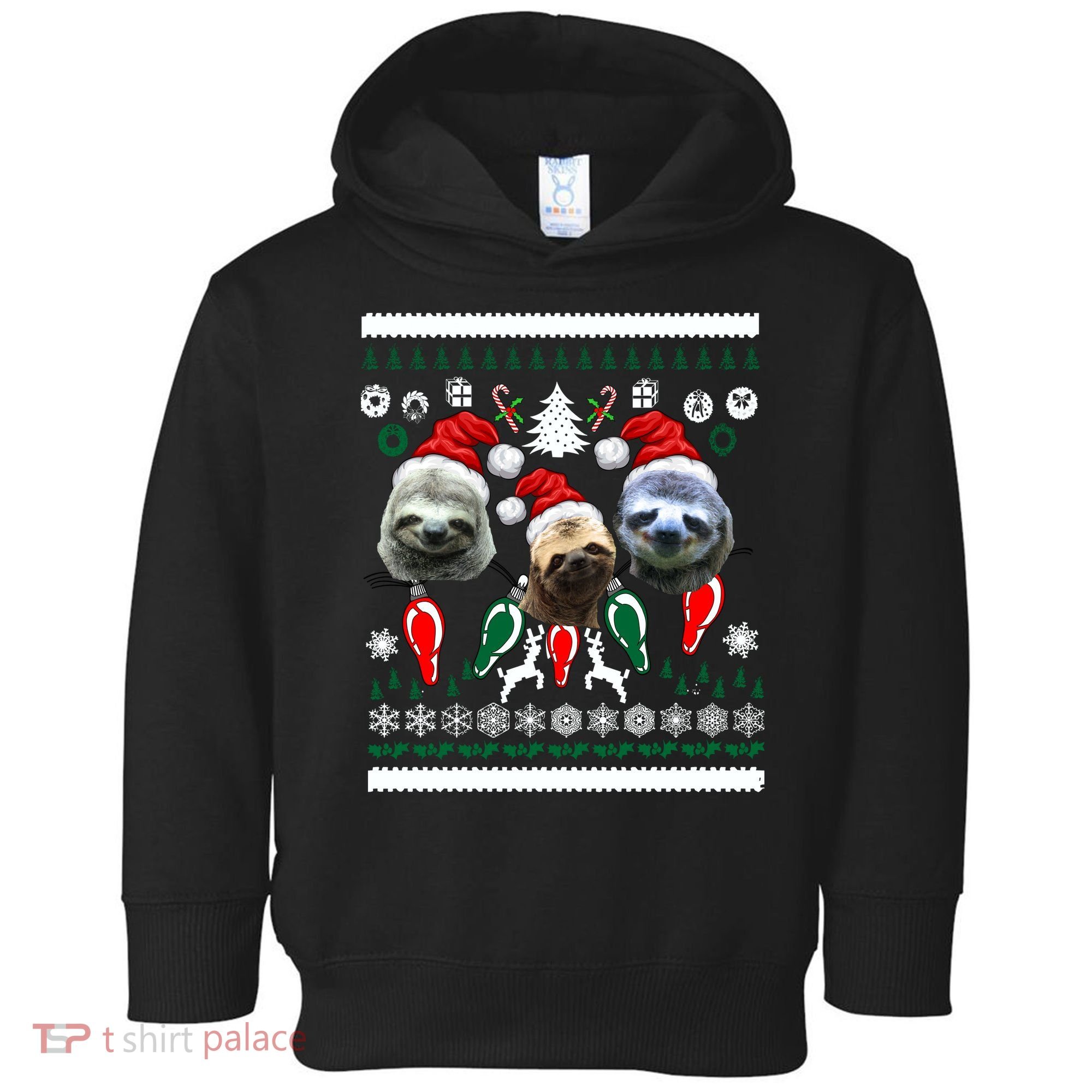 Ugly Sloth Christmas Sweater Toddler Hoodie