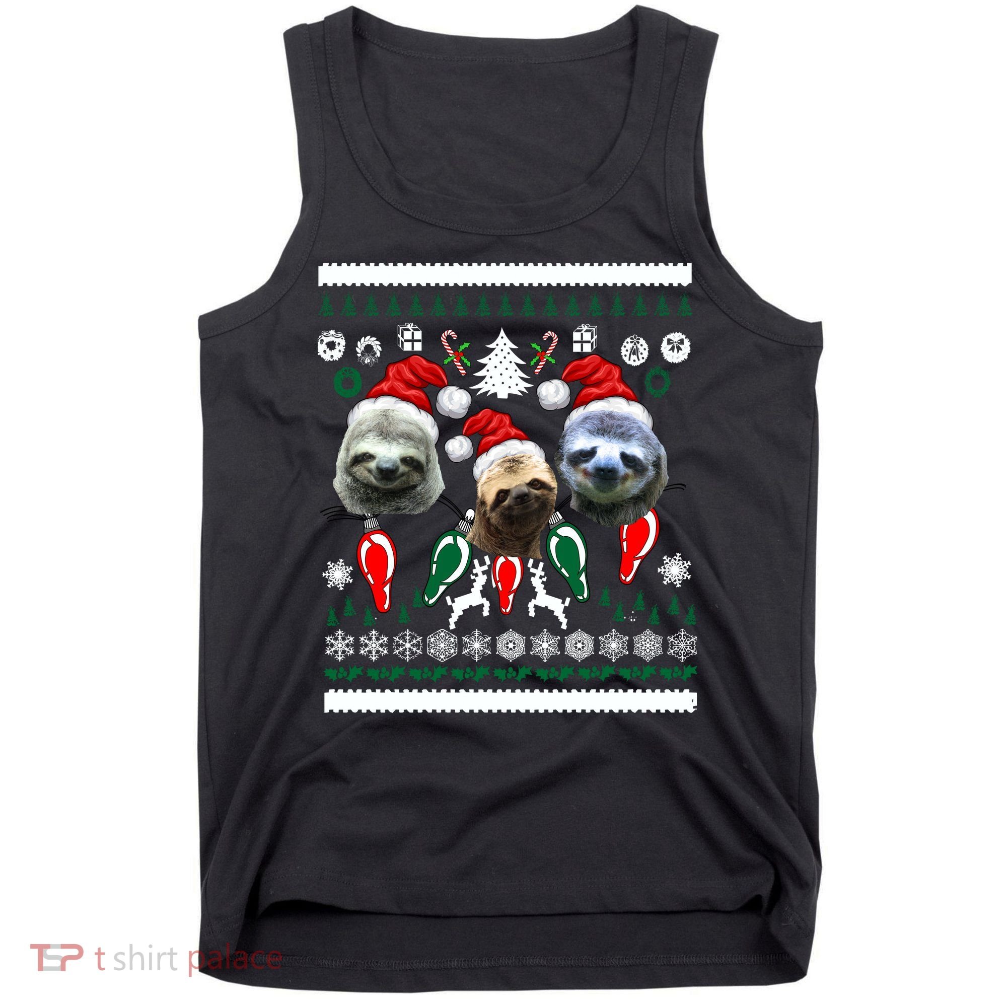 Ugly Sloth Christmas Sweater Tank Top