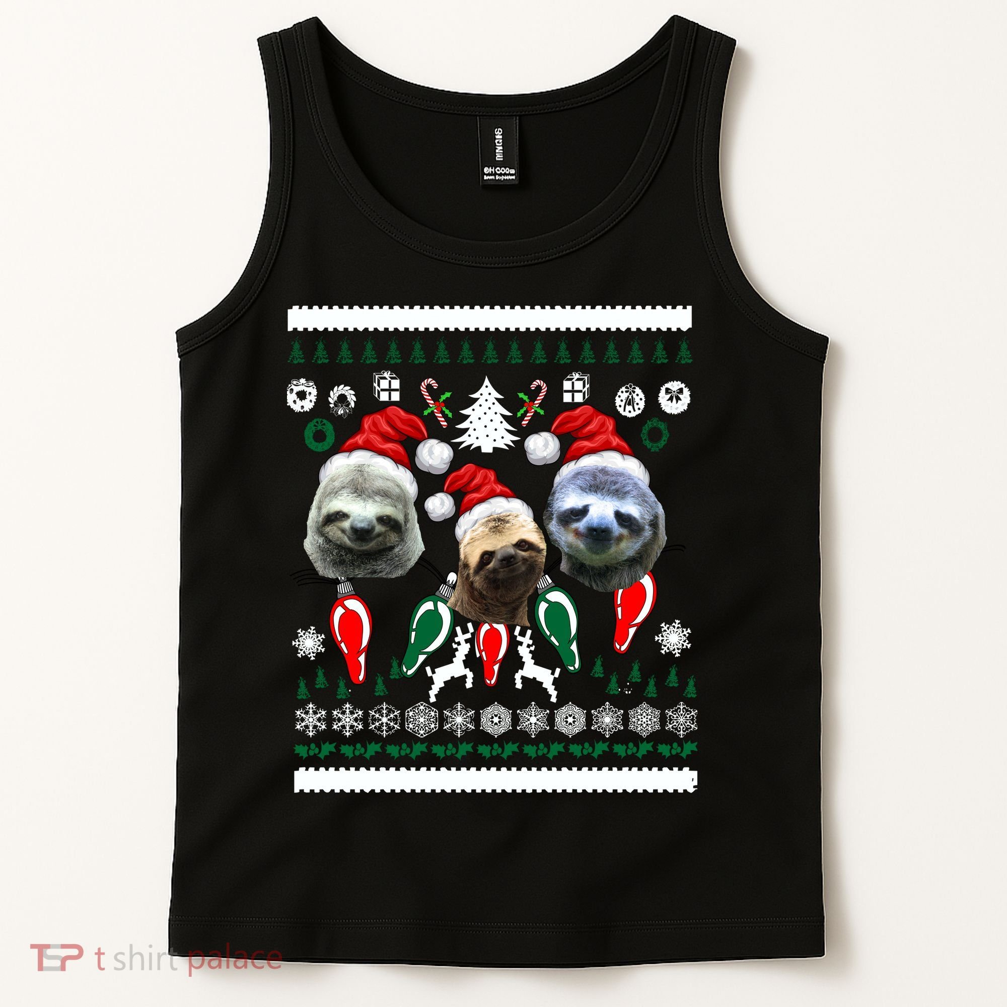 Ugly Sloth Christmas Sweater Tank Top