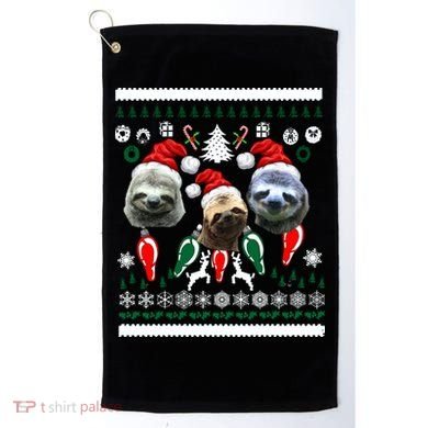 Ugly Sloth Christmas Sweater Golf Towel