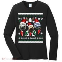 Ugly Sloth Christmas Sweater Women's Long Sleeve Shirt thumb 0