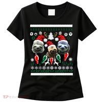 Ugly Sloth Christmas Sweater Women's T-Shirt thumb 0