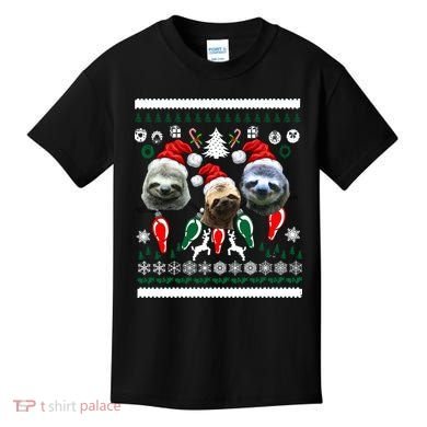 Ugly Sloth Christmas Sweater Kids T-Shirt