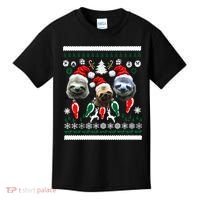 Ugly Sloth Christmas Sweater Kids T-Shirt thumb 0