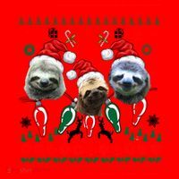Ugly Sloth Christmas Sweater Santa Hat thumb 1