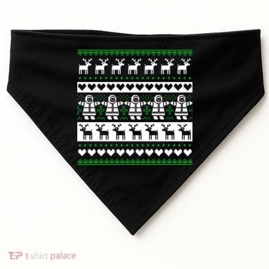 Ugly Snowman Christmas Sweater USA-Made Doggie Bandana