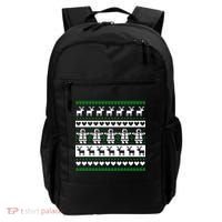 Ugly Snowman Christmas Sweater Backpack thumb 0