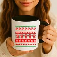 Ugly Snowman Christmas Sweater Coffee Mug thumb 3