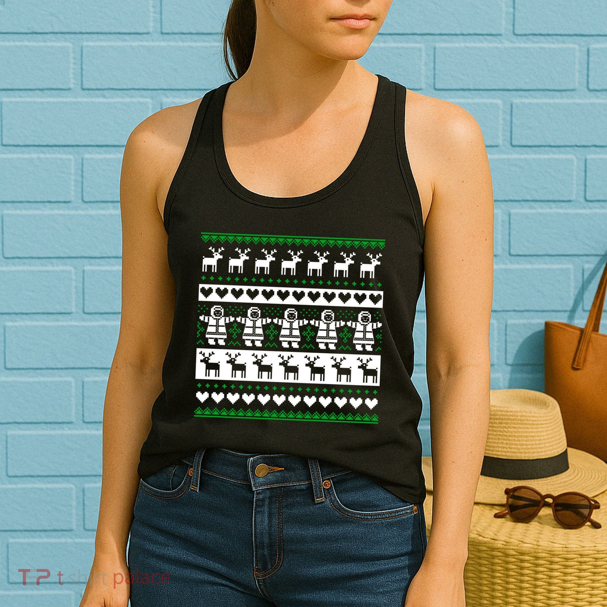 Ugly Snowman Christmas Sweater Women's Tank Top