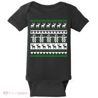 Ugly Snowman Christmas Sweater Baby Bodysuit thumb 0