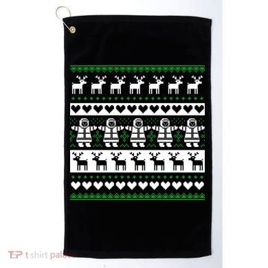 Ugly Snowman Christmas Sweater Golf Towel