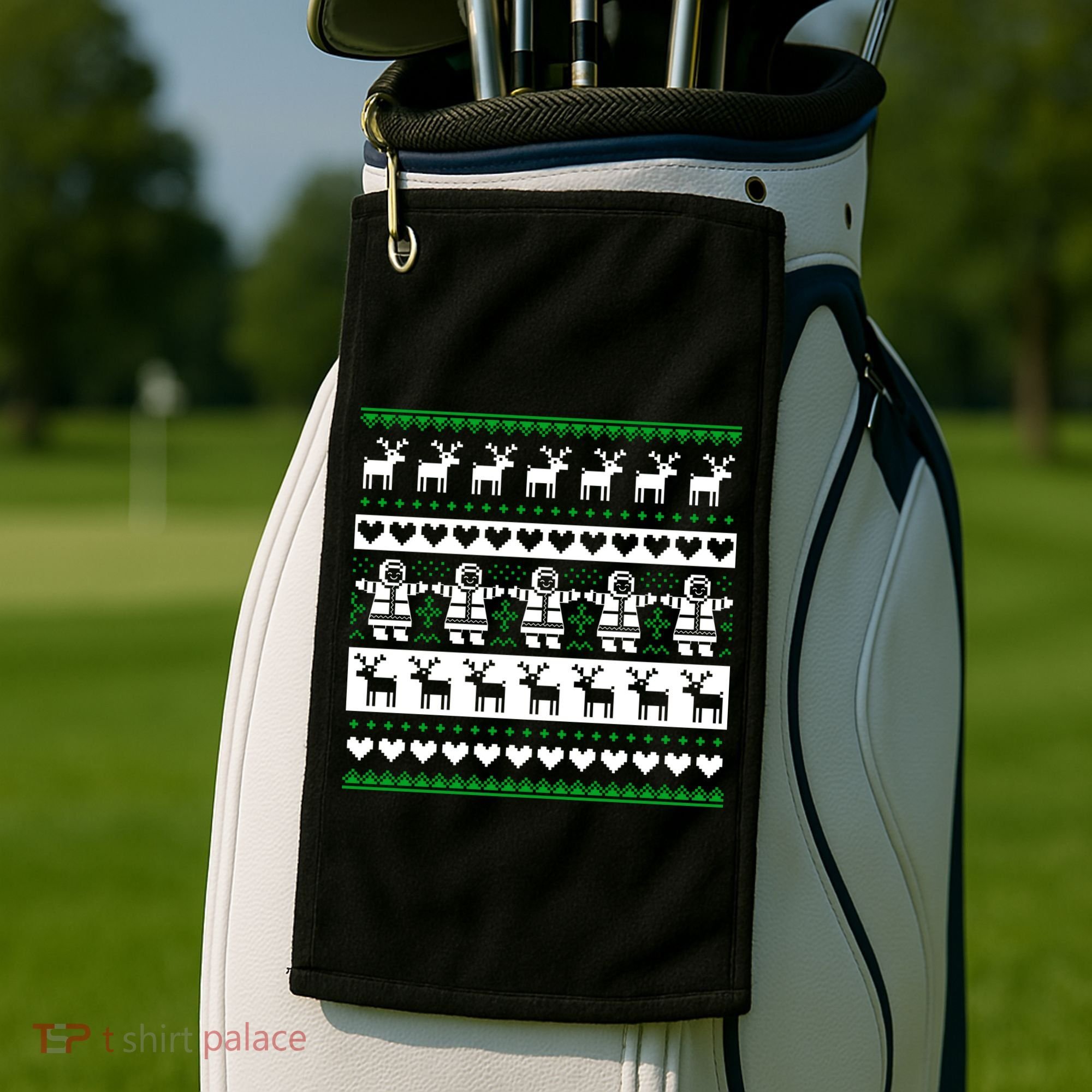 Ugly Snowman Christmas Sweater Golf Towel